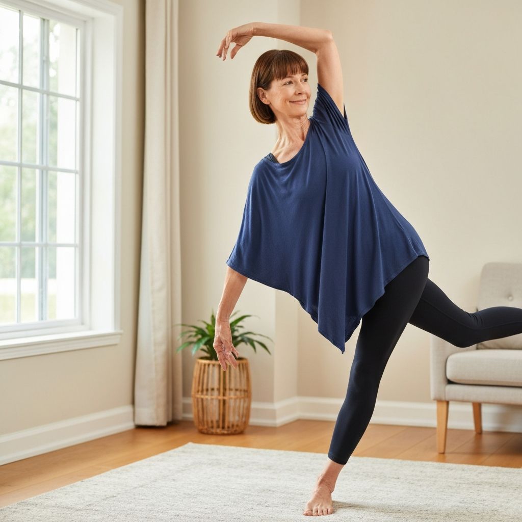 Woman doing stretching exercises